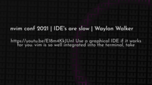 thumbnail for nvim-ides-are-slow_250x140.png