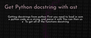 thumbnail for python-docstring-ast-dev.png